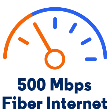 500 Mbps speedometer