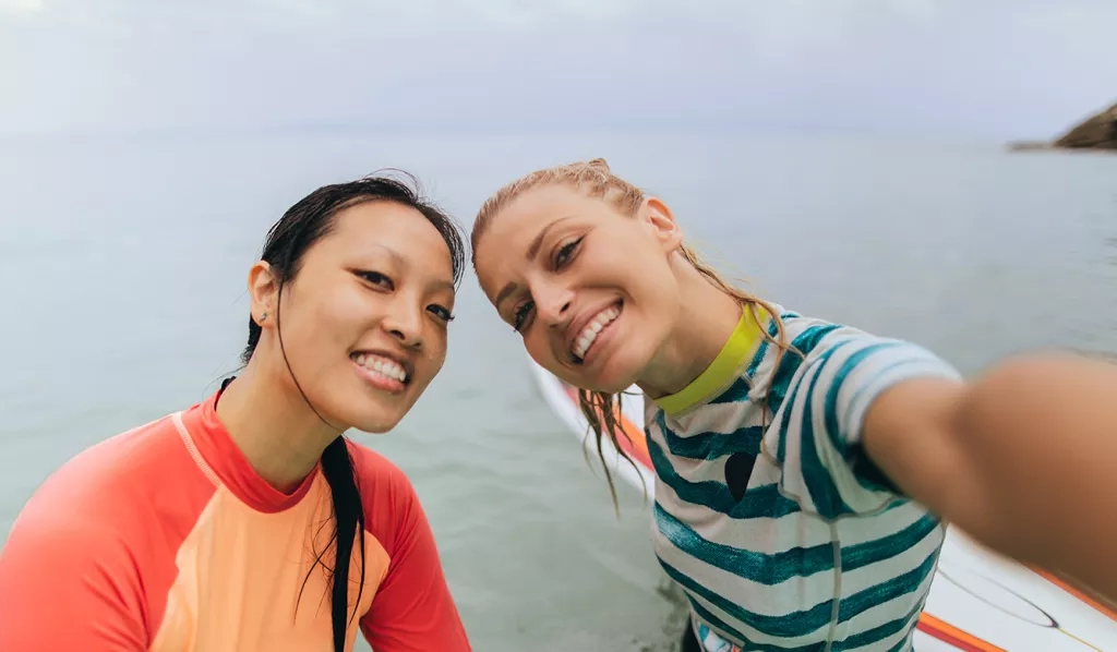 Friends taking a selfie